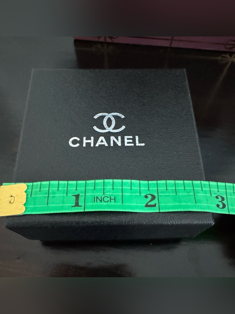 Authentic CHANEL Small Empty Jewelry Box 2.75x2.75 Ultra Suede Insert EUC - Picture 2 of 6